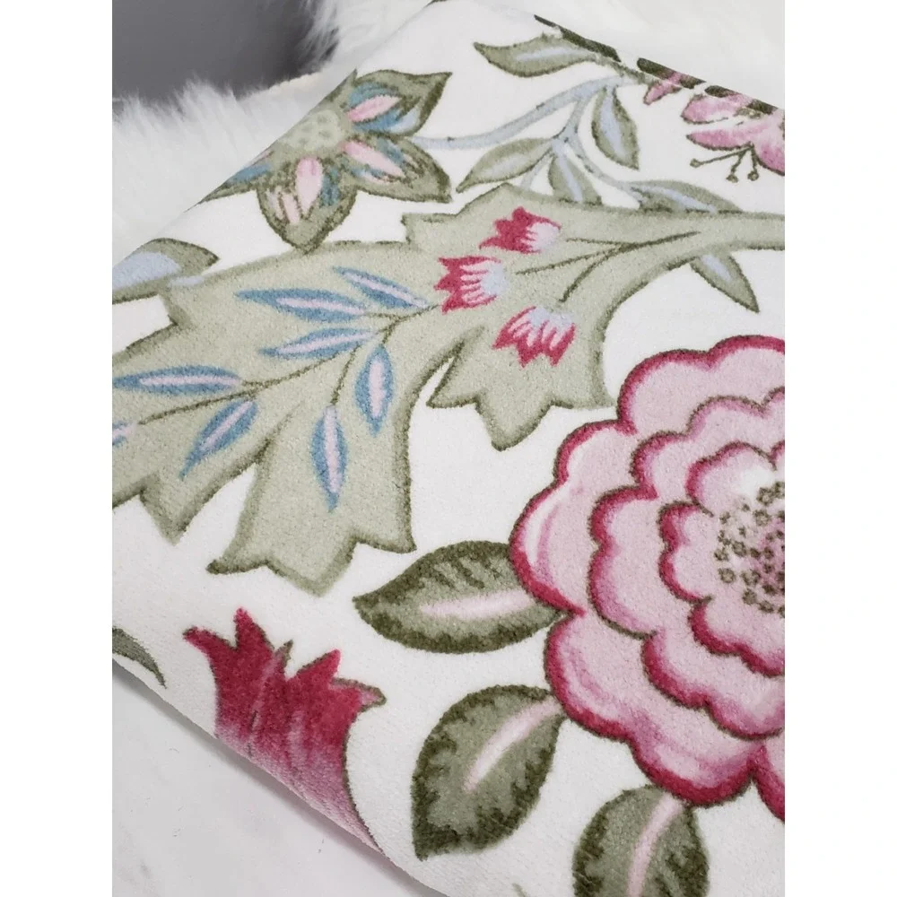 NEW 1 BATH TOWEL Morris & Co WILHELMINA Floral Cotton Velour 30x54